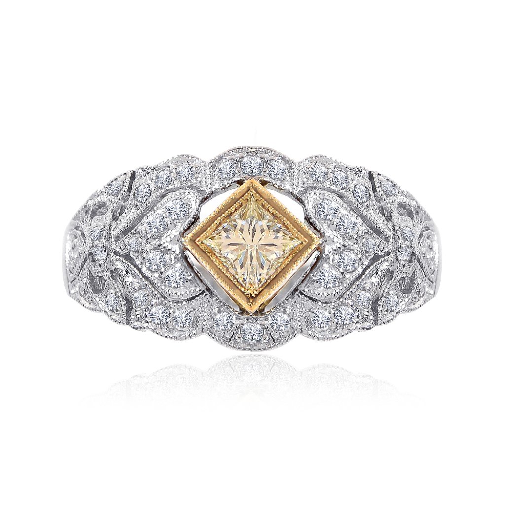 110 Carat Diamond Antique Style Cluster Ring